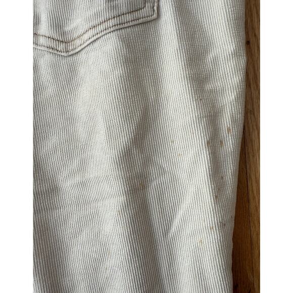Gap Cream Stretch Corduroy Flare Pants Size 16 90's Y2K Western Boho Grunge - Picture 6 of 12